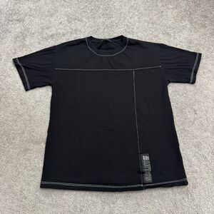 Sisley Cotton T-Shirt Boys 3Xl 13-14 Years Black Short Sleeve Crew Cotton Tee